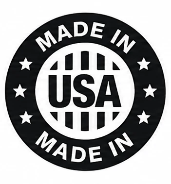 Made in USA seal in black